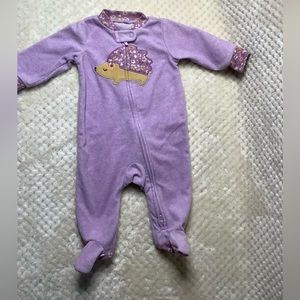 Carters Footed Sleeper Floral Hedgehog 3 Month 3M